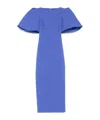 Solace London Lora Midi Dress In Blue