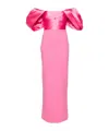 Solace London Sian Off-shoulder Gown In Pink