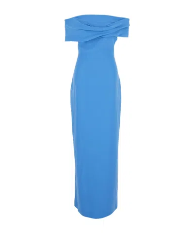 Solace Strapless Dress In Blue