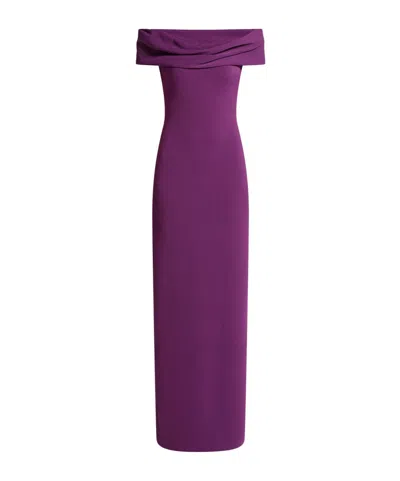 Solace Strapless Evening Gown In Purple