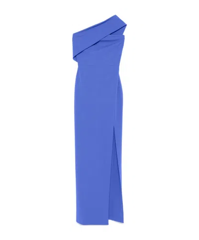 Solace London The Lois Maxi Dress In Blue