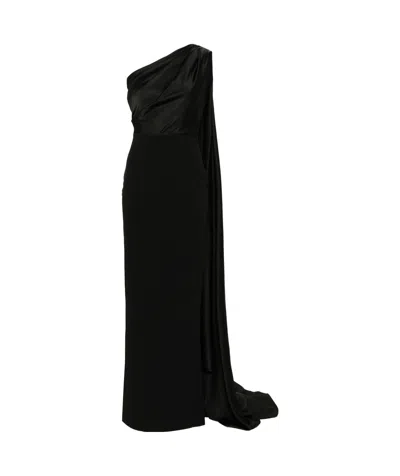 Solace London Yeva Gown In Black
