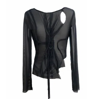 Solai Women's Black Lacewing Top