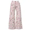 Solai Women's White / Red / Black As Above So Below Trousers In White/red/black