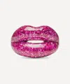 Solange Azagury-partridge Glitter Pink Hotlips Ring