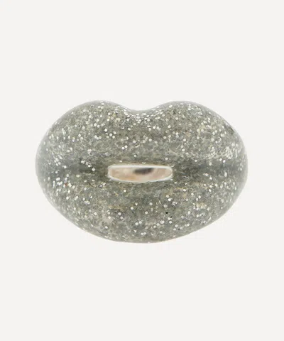 Solange Azagury-partridge Glitter Silver Hotlips Ring