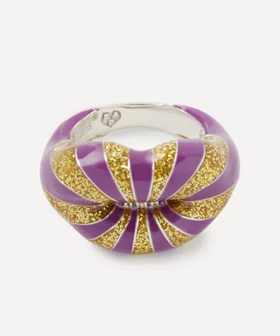 Solange Azagury-partridge Sterling Silver Liberty Explosion 150th Hotlips Ring In Multi