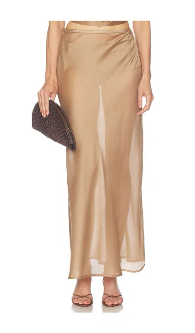 Solaqua Francesca Bias Skirt In Neutral