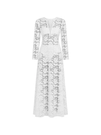 Solaqua Palma Lace Kaftan In White