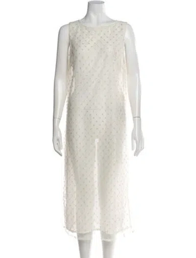 Pre-owned Solaqua Patterned Long Dress W/ Tags In Neutrals