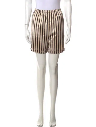 Pre-owned Solaqua Silk Mini Shorts W/ Tags In Neutrals