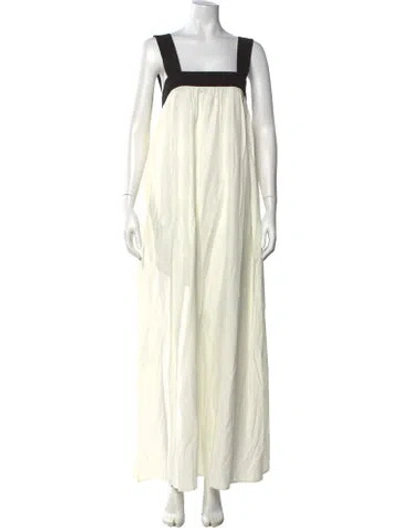 Pre-owned Solaqua Square Neckline Long Dress W/ Tags In Neutral