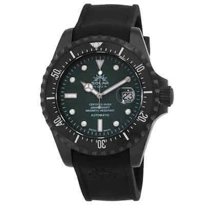 Pre-owned Solar Aqua Deep Bay Automatic Green Dial Men's Watch Sa0020.0014
