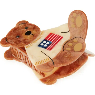 Solar Eclipse Americana Teddy Claw Clip In Brown