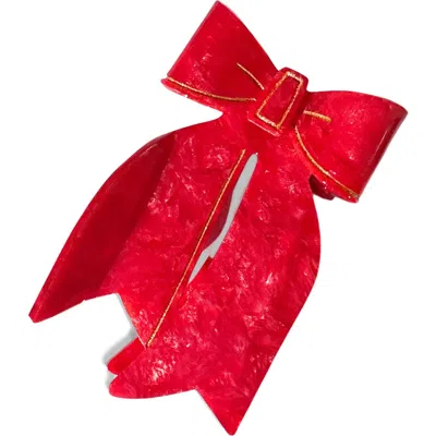 Solar Eclipse Bow Hair Claw Clip In Red