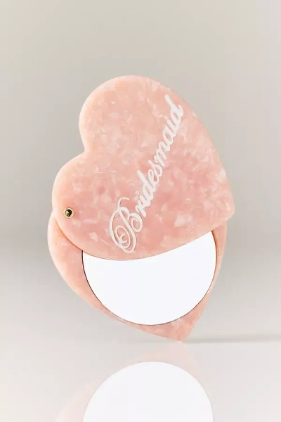 Solar Eclipse Bridal Collection Compact Mirror In Pink