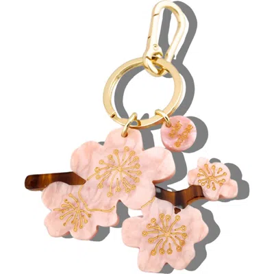 Solar Eclipse Cherry Blossom Key Chain In Pink