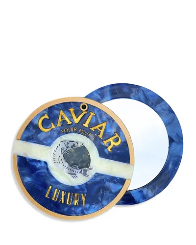 Solar Eclipse Compact Mirror - Caviar In Blue