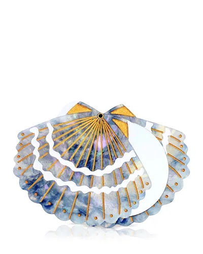 Solar Eclipse Compact Mirror - Seashell In Pattern