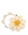 Solar Eclipse Compact Mirror - Vintage Daisy In Neutral