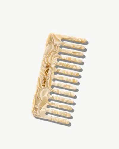 Solar Eclipse Detangling Wide Tooth Hair Comb In White
