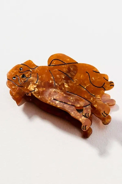 Solar Eclipse Dog Hair Claw In Brown