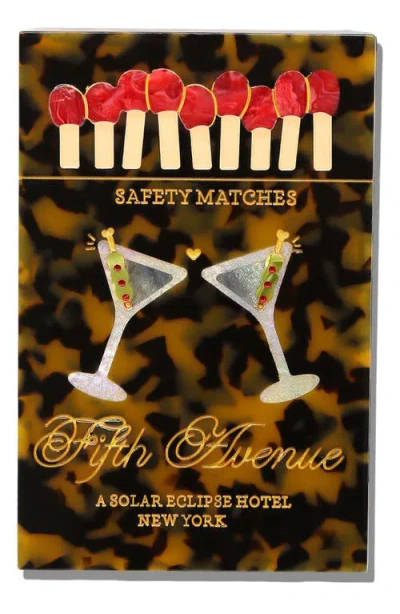 Solar Eclipse Fifth Avenue Hand-painted Matchbox Holder In Multi
