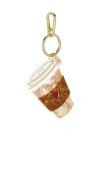 Solar Eclipse Hand-painted Bag Charm In Brown