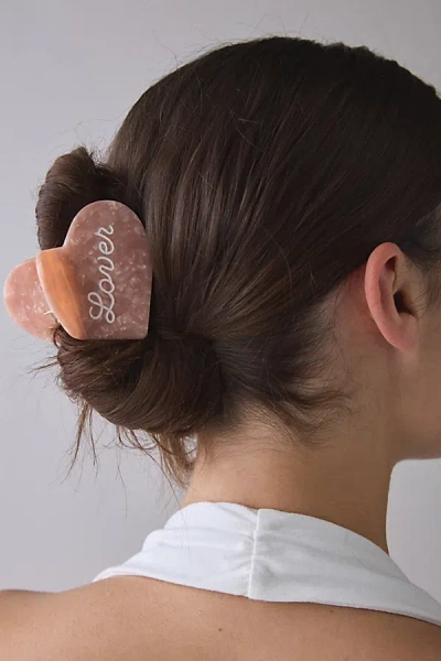 Solar Eclipse Hand Painted Claw Clip In Lover Heart, Women's At Urban Outfitters