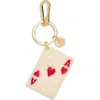 Solar Eclipse Hand Painted Mini Ace Key Chain Bag Charm In Gold
