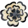Solar Eclipse Hand Painted Origami Dianthus Claw Clip In Black