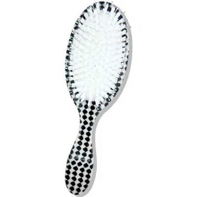 Solar Eclipse Hand Painted Polka Dot Heart Brush In Multi