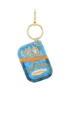 Solar Eclipse Hand-painted Sardines Bag Charm + Keychain In Blue