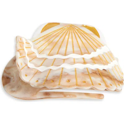 Solar Eclipse Hand-painted Seashell Hair Comb