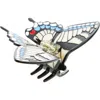 Solar Eclipse Hand Painted Swallowtail Butterfly Hair Clip In White