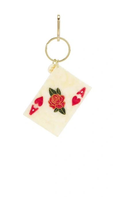 Solar Eclipse Hand-painted Ace Of Hearts Bag Charm + Keychain In N,a