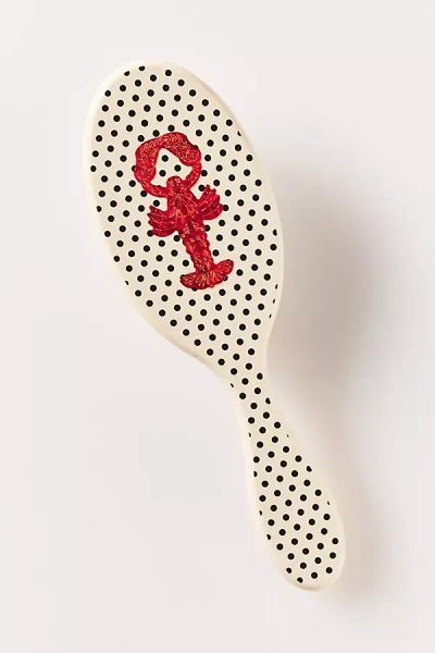 Solar Eclipse Handpainted Acetate Hair Brush In White