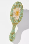 Solar Eclipse Handpainted Acetate Hair Brush In Green