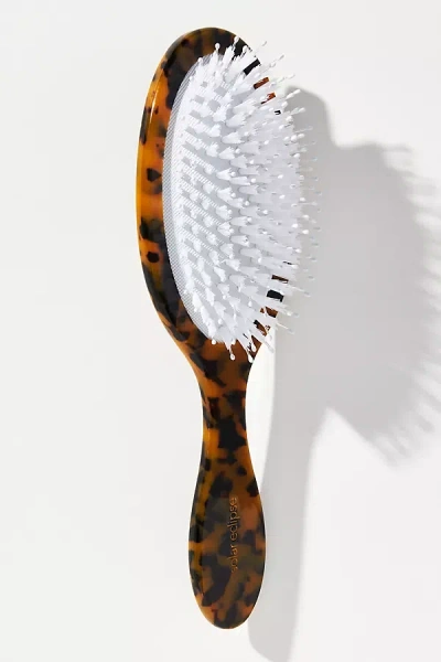 Solar Eclipse Handpainted Acetate Hair Brush In Brown