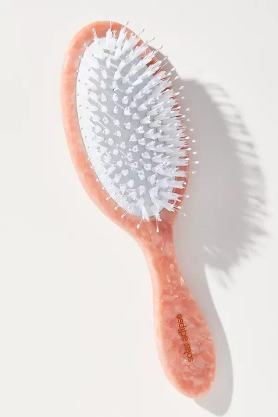 Solar Eclipse Handpainted Acetate Hair Brush In Pink