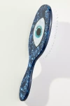 Solar Eclipse Handpainted Acetate Hair Brush In Blue