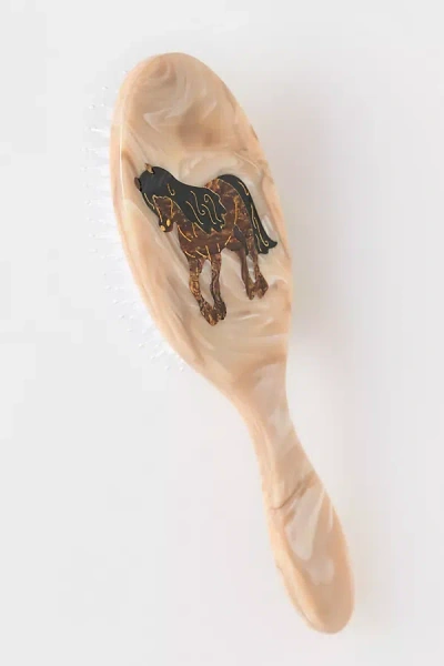 Solar Eclipse Handpainted Acetate Hair Brush In Multi