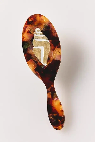 Solar Eclipse Handpainted Acetate Hair Brush In Multi
