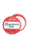 Solar Eclipse Hand-painted American Cola Compact Mirror In Gold