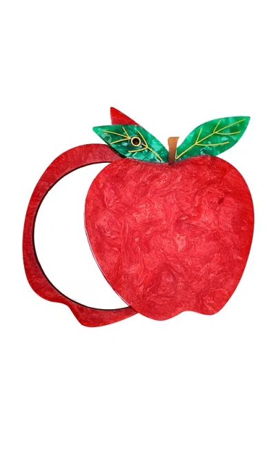 Solar Eclipse Hand-painted Apple Compact Mirror In N,a