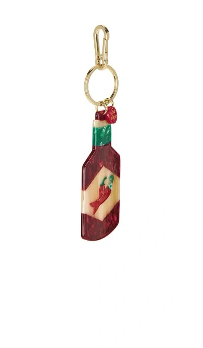 Solar Eclipse Hand-painted Bag Charm In Hot Sauce