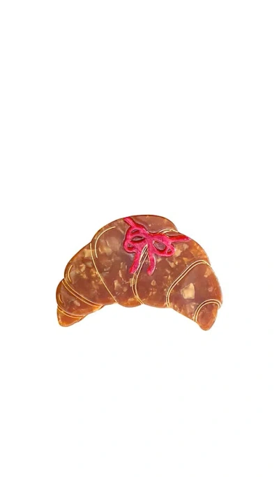 Solar Eclipse Hand-painted Bow Croissant Claw Hair Clip In N,a