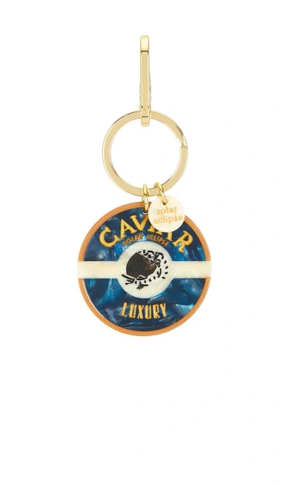 Solar Eclipse Hand-painted Caviar Bag Charm + Keychain In N,a