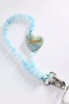Solar Eclipse Hand-painted Charm Beaded Phone Chain In Blue