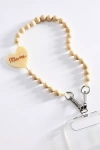 Solar Eclipse Hand-painted Charm Beaded Phone Chain In Neutral